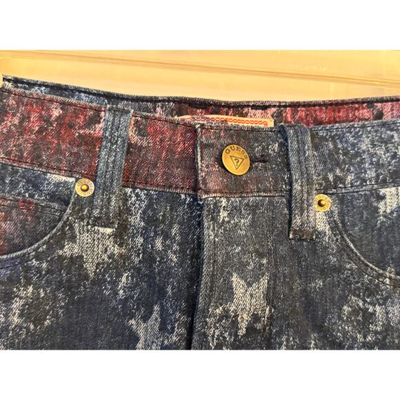 GUESS Star Print High-Rise Denim Shorts – NWT – Size 25 - Picture 5 of 5